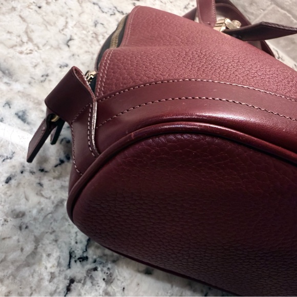 Dooney & Bourke EUC Vintage Burgundy Leather Dome Tote Shoulder Bag - Picture 11 of 12